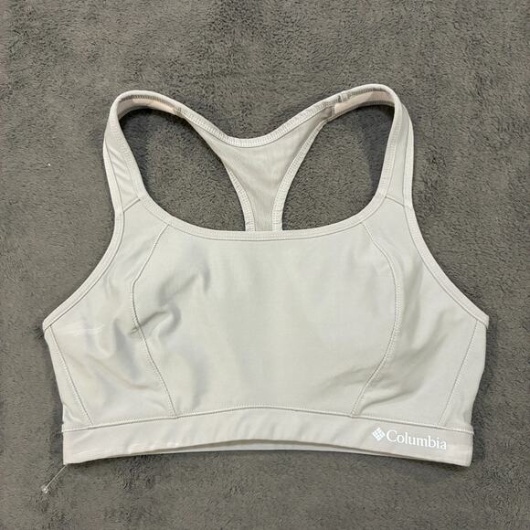 Columbia High Impact Light Gray Activewear Racerback Sports Bra Women’s Size M - Picture 1 of 7
